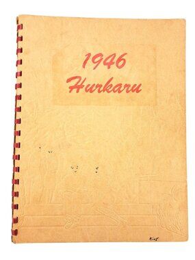 Vintage 1946 Concordia Kansas High School Yearbook Hurkaru 62 Pages Spiral Bound